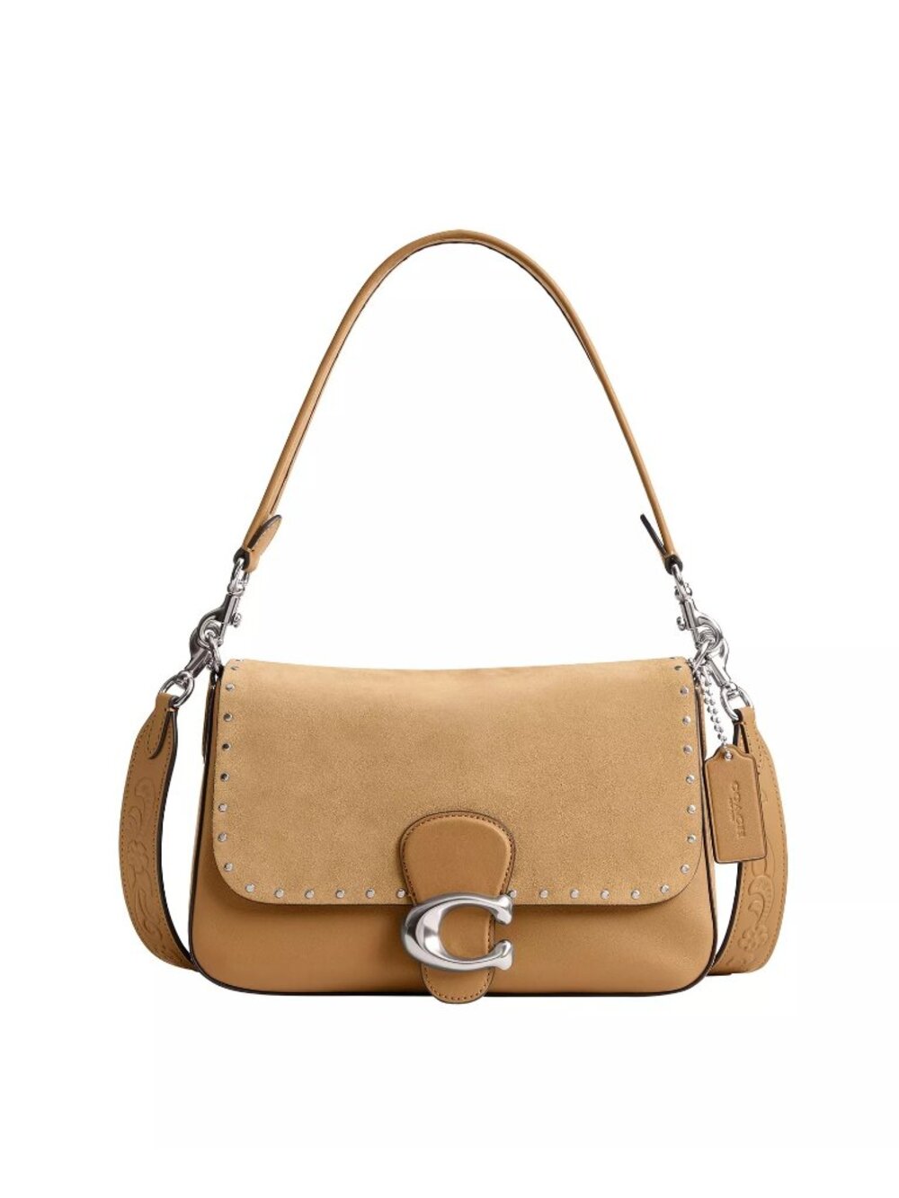 Coach Soft Tabby Leather with Rivets Shoulder Bag